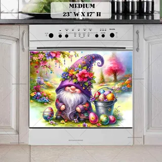 Preview of Easter Gnome with Eggs magnet in Medium size.