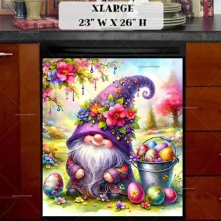 Preview of Easter Gnome with Eggs magnet in Extra Large size.