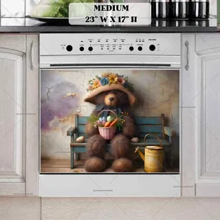 Preview of Cute Easter Teddy Bear magnet in Medium size.