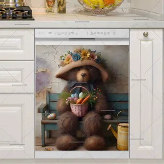 Preview of Cute Easter Teddy Bear magnet.