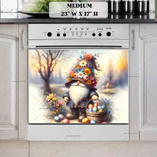 Preview of Easter Gnome in Flower Hat magnet in Medium size.