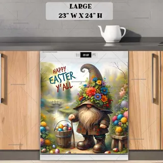 Preview of Cute Gnome with Easter Eggs magnet in Large size.