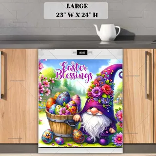 Preview of Easter Gnome in Purple magnet in Large size.