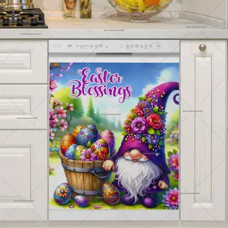 Preview of Easter Gnome in Purple magnet.