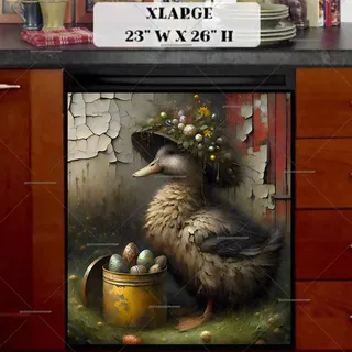 Preview of Easter Farmhouse Duck magnet in Extra Large size.