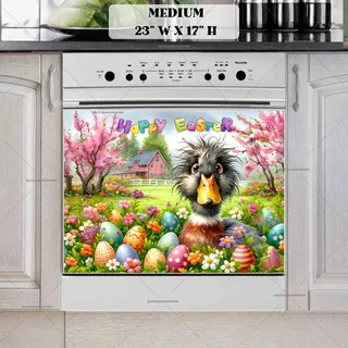 Preview of Cute Easter Duck magnet in Medium size.