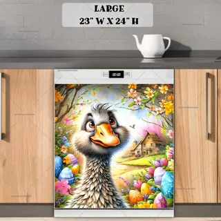 Preview of Cute Goose Waiting for Easter magnet in Large size.