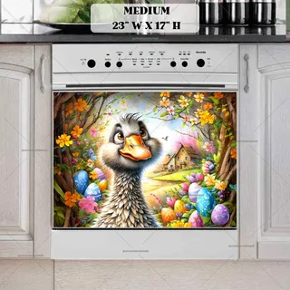 Preview of Cute Goose Waiting for Easter magnet in Medium size.