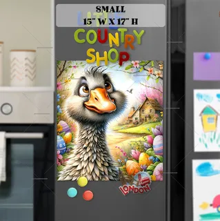 Preview of Cute Goose Waiting for Easter magnet in Small size.