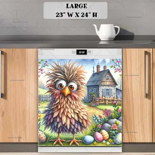 Preview of Silly Easter Chicken magnet in Large size.