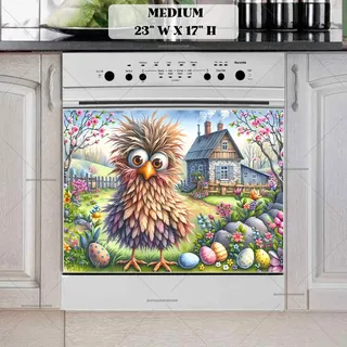 Preview of Silly Easter Chicken magnet in Medium size.