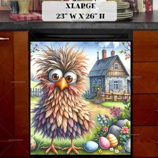 Preview of Silly Easter Chicken magnet in Extra Large size.
