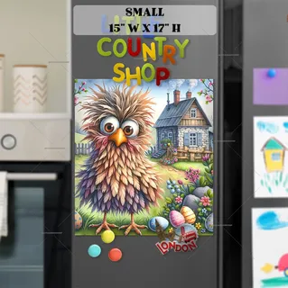 Preview of Silly Easter Chicken magnet in Small size.