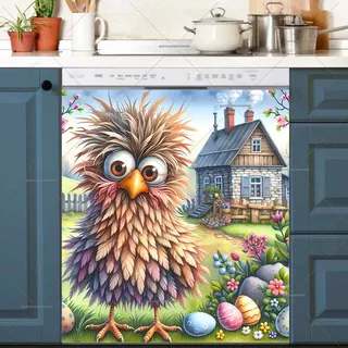 Preview of Silly Easter Chicken magnet.