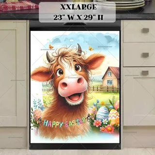 Preview of Happy Easter Cow magnet in XX Large size.