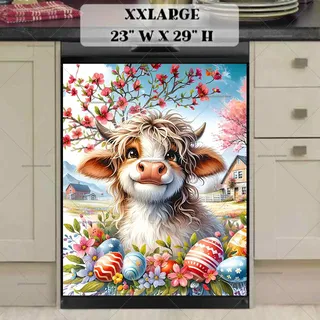 Preview of Cute Cow Waiting for Easter magnet in XX Large size.