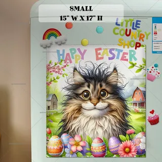 Preview of Silly Easter Cat magnet in Small size.