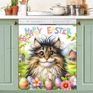 Preview of Silly Easter Cat magnet.