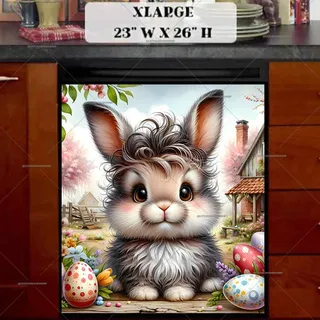 Preview of Baby Easter Bunny magnet in Extra Large size.