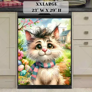 Preview of Easter Cat with Eggs magnet in XX Large size.