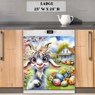 Preview of Silly Easter Goat magnet in Large size.
