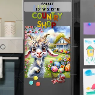 Preview of Silly Easter Goat magnet in Small size.