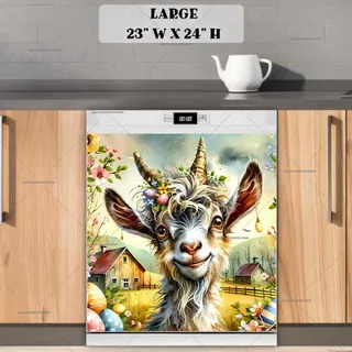 Preview of Cute Easter Goat magnet in Large size.