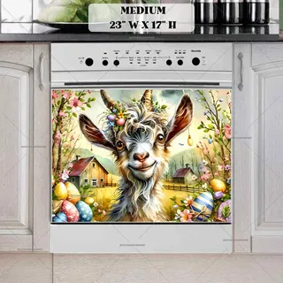 Preview of Cute Easter Goat magnet in Medium size.