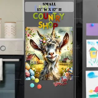 Preview of Cute Easter Goat magnet in Small size.