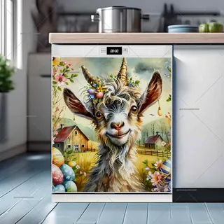 Preview of Cute Easter Goat magnet.