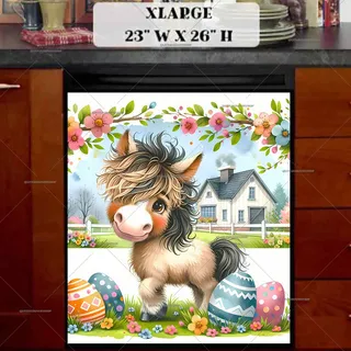 Preview of Cute Easter Horse magnet in Extra Large size.