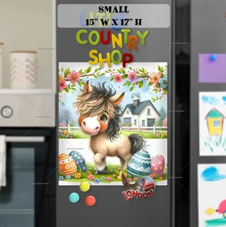 Preview of Cute Easter Horse magnet in Small size.