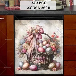 Preview of Beautiful Easter Basket magnet in Extra Large size.