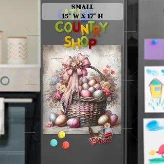 Preview of Beautiful Easter Basket magnet in Small size.