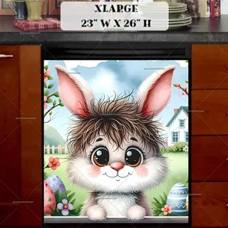 Preview of Adorable Easter Bunny magnet in Extra Large size.