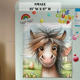 Preview of Smiling Easter Horse magnet in Small size.