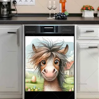 Preview of Smiling Easter Horse magnet.