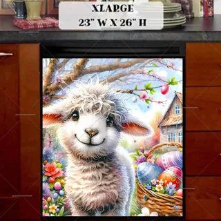 Preview of Little Easter Lamb magnet in Extra Large size.