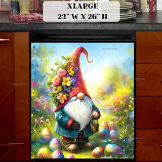 Preview of Easter Egg Hunt Gnome magnet in Extra Large size.