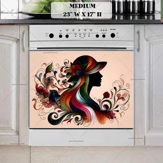 Preview of Elegant Victorian Lady magnet in Medium size.