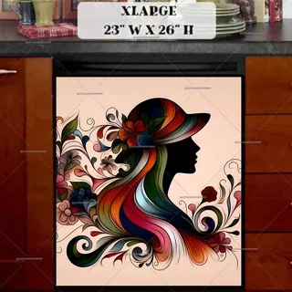 Preview of Elegant Victorian Lady magnet in Extra Large size.
