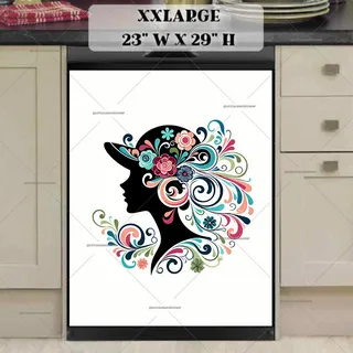 Preview of Elegant Victorian Lady Silhouette magnet in XX Large size.