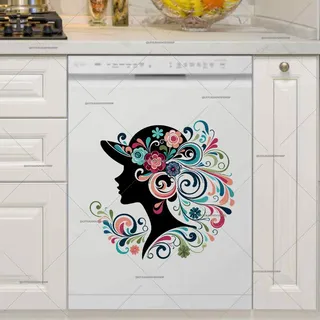 Preview of Elegant Victorian Lady Silhouette magnet.