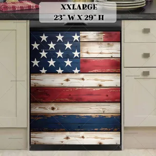 Preview of Wooden American Flag magnet in XX Large size.