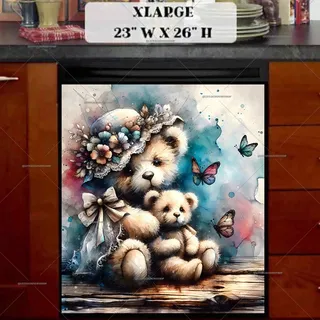 Preview of Mama and Baby Teddy Bears magnet in Extra Large size.