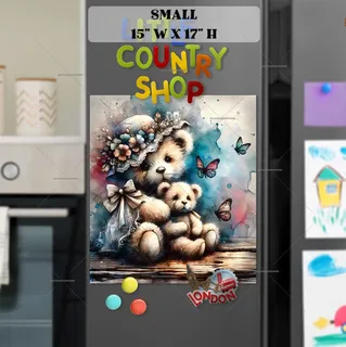 Preview of Mama and Baby Teddy Bears magnet in Small size.