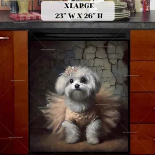 Preview of Cute Ballet Dancer Puppy magnet in Extra Large size.