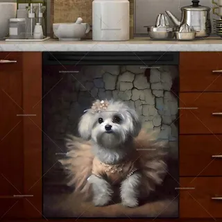 Preview of Cute Ballet Dancer Puppy magnet.