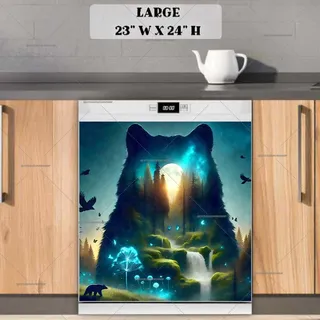 Preview of Twilight Forest Bear magnet in Large size.