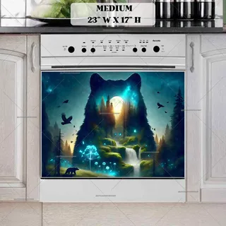Preview of Twilight Forest Bear magnet in Medium size.
